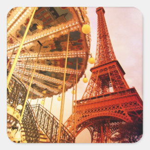 Eiffel Tower and Carrousel Square Sticker