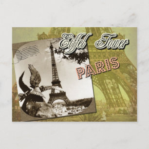 Eiffel Tower and Champ de Mars, Paris, France Postcard