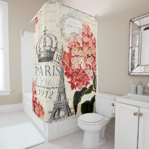 Eiffel Tower and hydrangea 