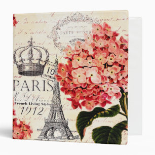 Eiffel Tower and hydrangea Binder
