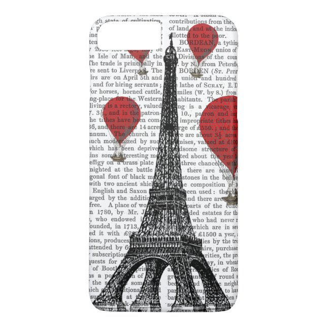 Eiffel Tower and Red Hot Air Balloons Case-Mate iPhone Case (Back)