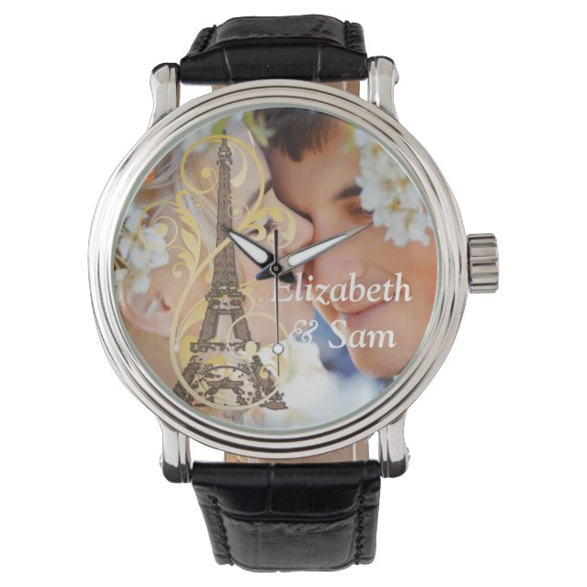 Eiffel Tower and Scrolls Watch (Front)