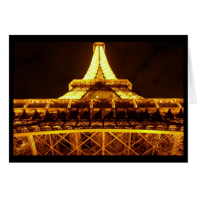 Eiffel Tower at Night (Blank) (Front Horizontal)