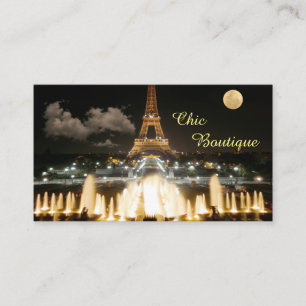 Eiffel Tower at Night Business Card