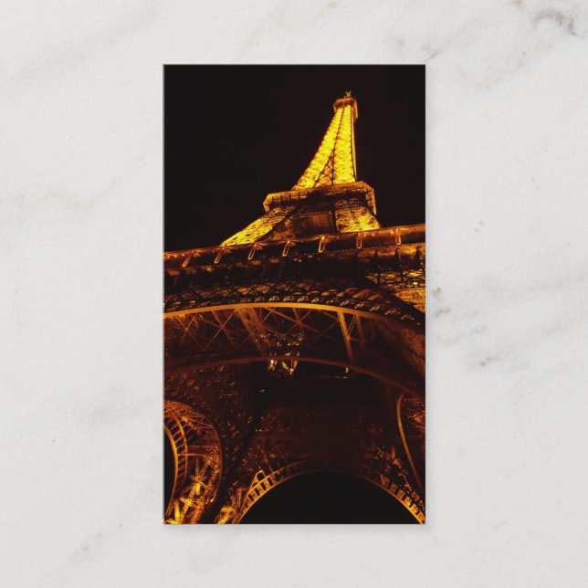 eiffel tower at night business card (Front)