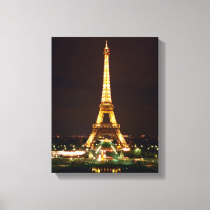 Eiffel Tower at Night Canvas Print