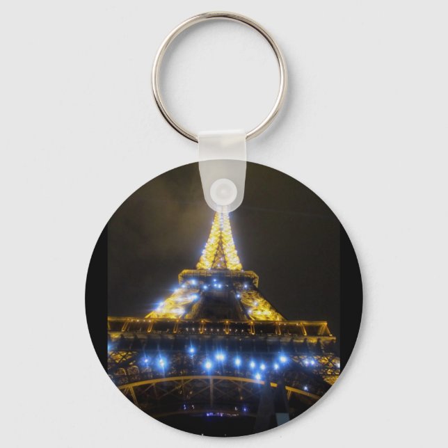 Eiffel Tower at Night Keychain (Front)