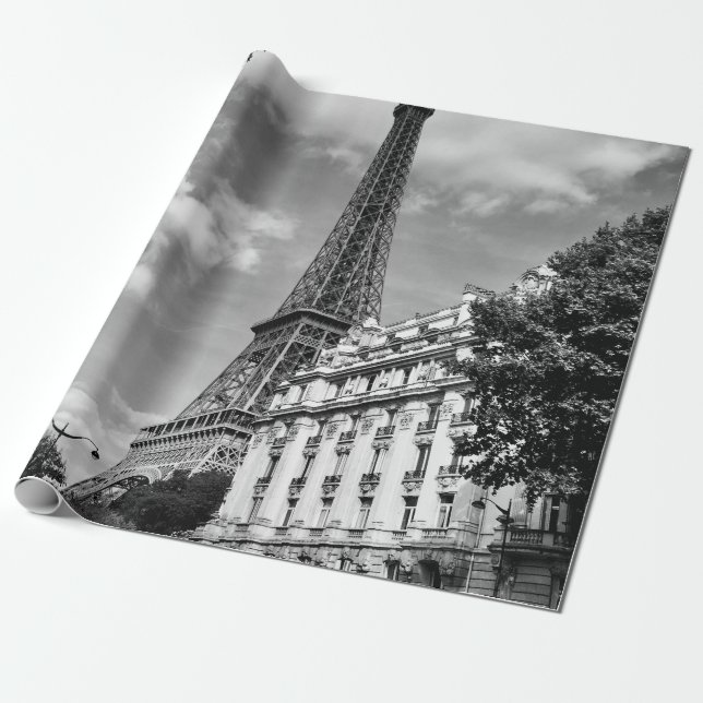 EIFFEL TOWER AT PARIS, FRANCE WRAPPING PAPER (Unrolled)