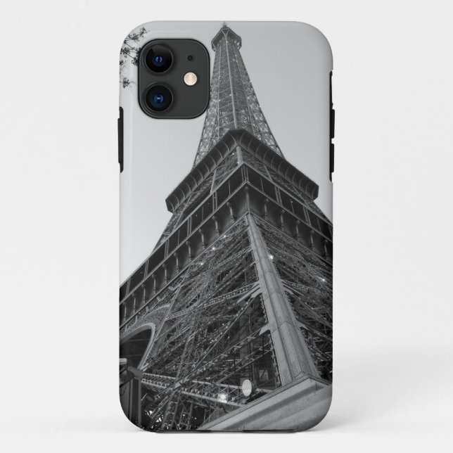 Eiffel Tower b/w Case-Mate iPhone Case (Back)