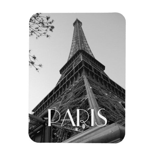Eiffel Tower b/w Magnet (Vertical)