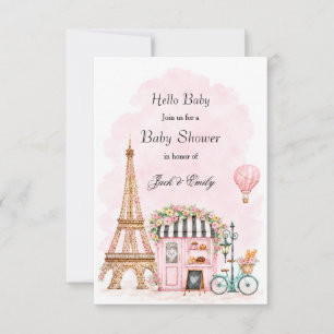 Eiffel Tower Baby Shower Card