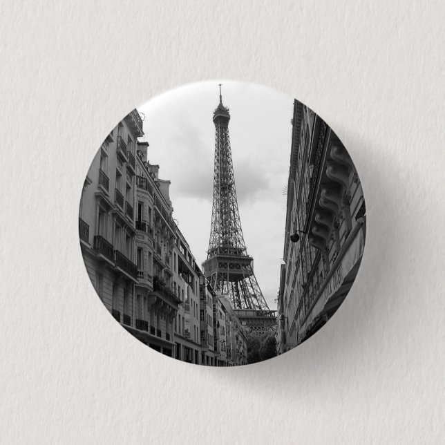 Eiffel Tower Badge 1 Inch Round Button (Front)
