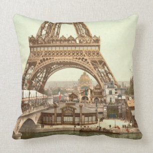 Eiffel Tower Base, Paris, France Throw Pillow