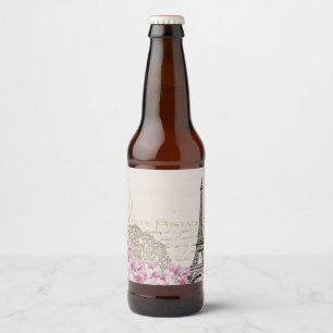Eiffel Tower Best Wedding Destination Paris Europe Beer Bottle Label