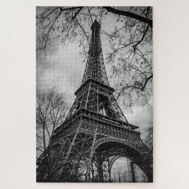 Eiffel Tower Black & White Puzzle (Vertical)