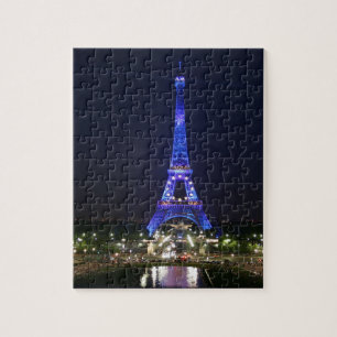 Eiffel Tower (Blue Lights) Jigsaw Puzzle