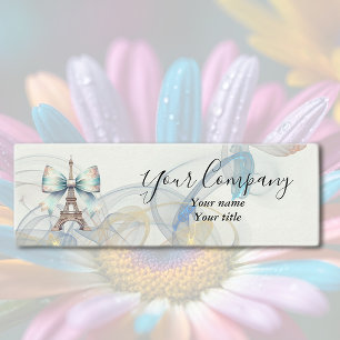 Eiffel Tower & Bow Mini Business Card