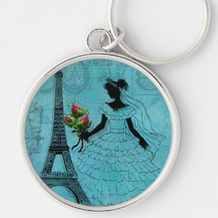 Eiffel Tower Bride Keychain