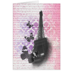 Eiffel tower & butterflies