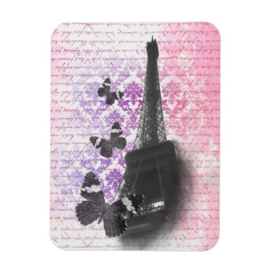 Eiffel tower & butterflies magnet