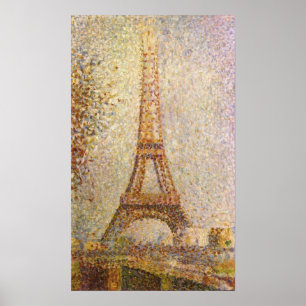 Eiffel Tower by Georges Seurat, Vintage Fine Art Poster