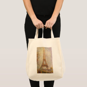 Eiffel Tower by Georges Seurat, Vintage Fine Art Tote Bag