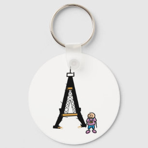 Eiffel Tower Cartoon Keychain