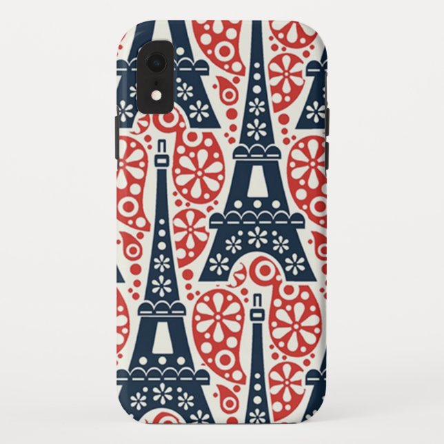Eiffel Tower Case-Mate Tough Apple iPhone XR Case (Back)