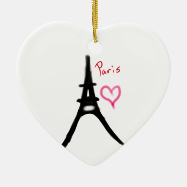 Eiffel Tower Christmas Ornament (Front)