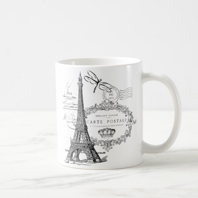Eiffel tower collage coffee mug (Right)