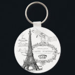Eiffel tower collage keychain<br><div class="desc">Eiffel tower collage</div>
