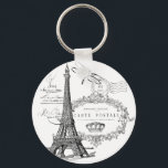 Eiffel tower collage keychain<br><div class="desc">Eiffel tower collage</div>