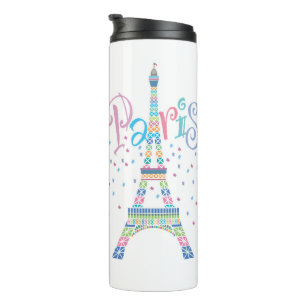 Eiffel Tower Confetti Thermal Tumbler