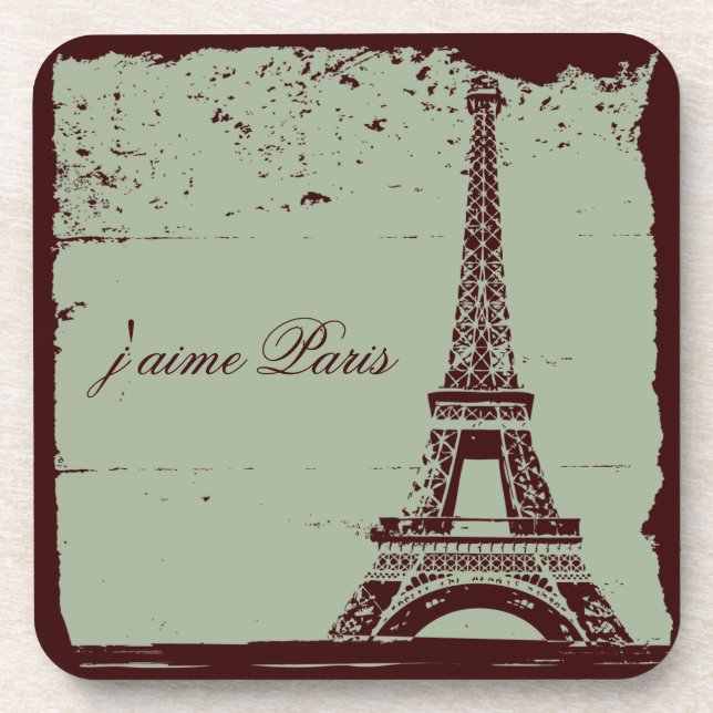 Eiffel Tower Cork Coasters (Front)