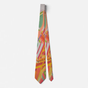 Eiffel Tower Delaunay Abstract Colourful Painting Tie