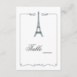 Eiffel Tower Elegant Table Card