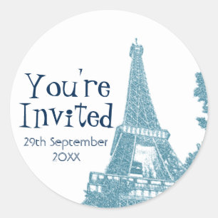Eiffel Tower Envelope Seal Sticker