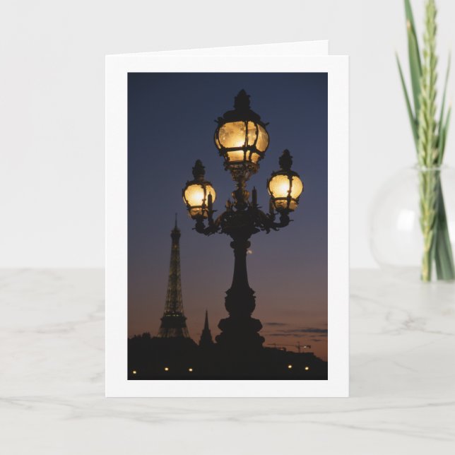 Eiffel Tower  Folded Blank Greeting Card (Front)