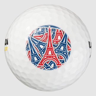 Eiffel Tower, France Pattern Golf Balls