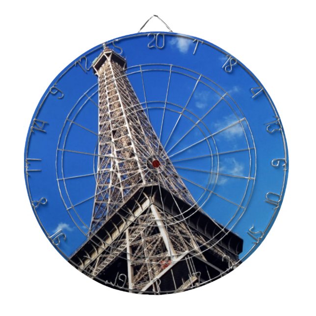 Eiffel Tower France Travel Photography Dartboard (Front)