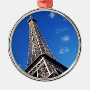 Eiffel Tower France Travel Photography Metal Ornament