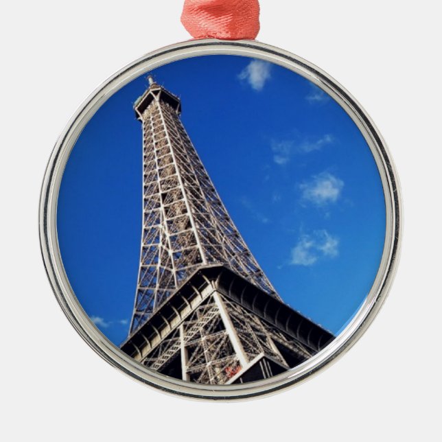 Eiffel Tower France Travel Photography Metal Ornament (Front)