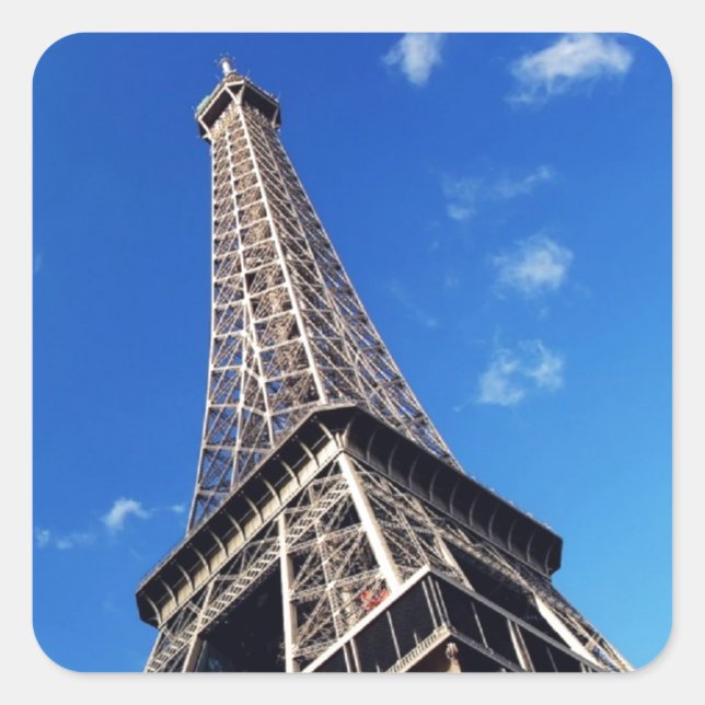 Eiffel Tower France Travel Photography Square Sticker (Front)
