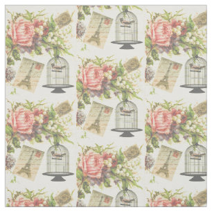 Eiffel Tower French Theme Vintage Paris Fabric