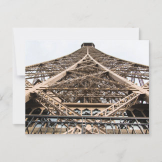 Eiffel Tower from Below: Parisian Ironwork Up Clos Postcard