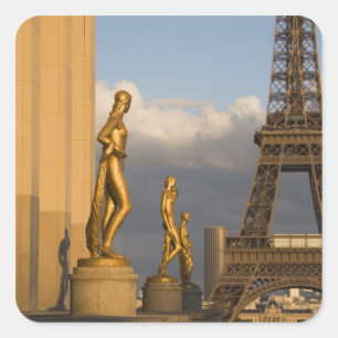 Eiffel Tower from the Palais de Chaillot, Paris, Square Sticker