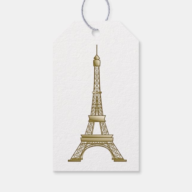 Eiffel Tower Gift Tag (Back)