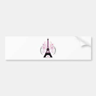 Eiffel Tower Gradient Swirl Design Bumper Sticker