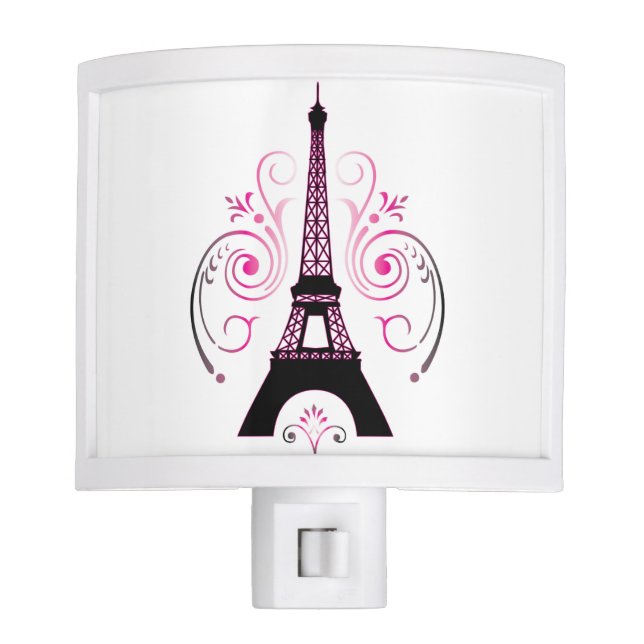 Eiffel Tower Gradient Swirl Design Night Lights (Front)