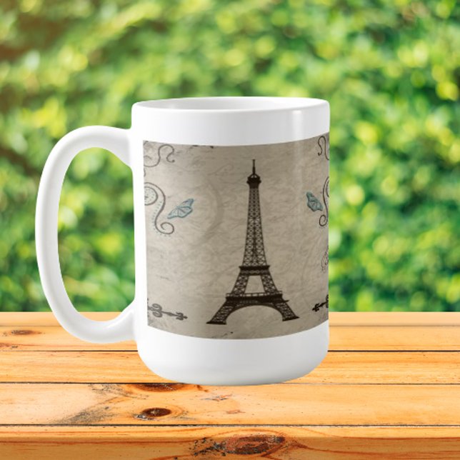 Eiffel Tower Grunge Coffee Mug (Eiffel Tower Grunge Coffee Mug)